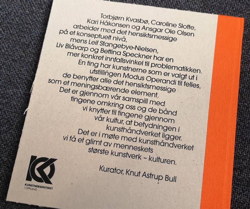 Modus Operandi - hensiktsmessighetens estetikk